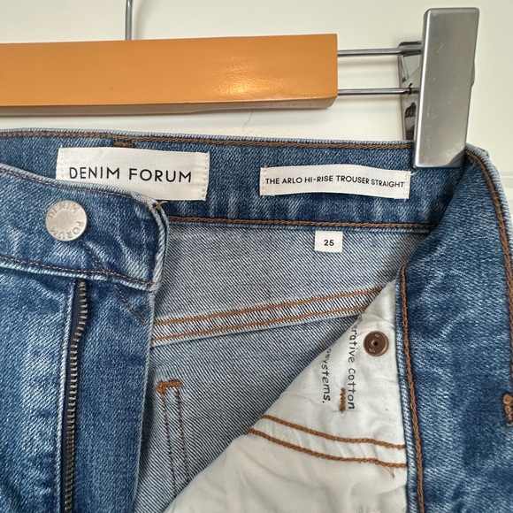 Aritzia Denim Forum The Arlo High Rise Trouser Straight Size 25 - Picture 7 of 9